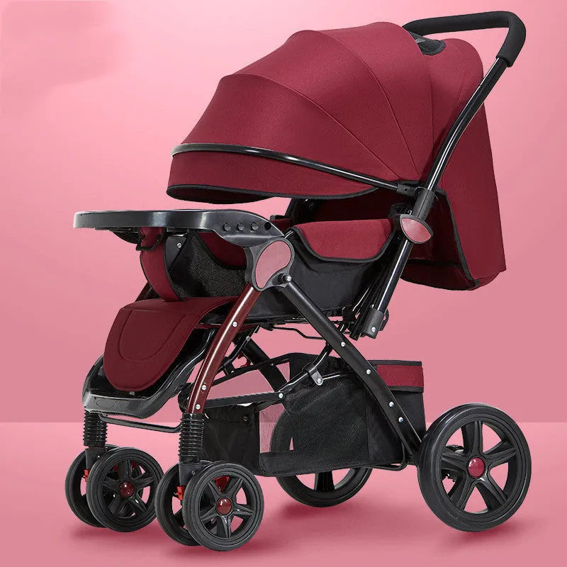 Les poussettes de bébé sont légères et faciles à plier