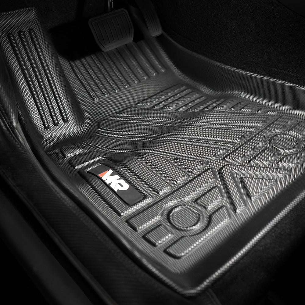 All-Weather TPE Floor Mats For Tesla Model Y 2021-2022 Model 3 2023-2025 - Waterproof, Anti-Slip, Full Coverage Car Floor Liners 6 PCS Set