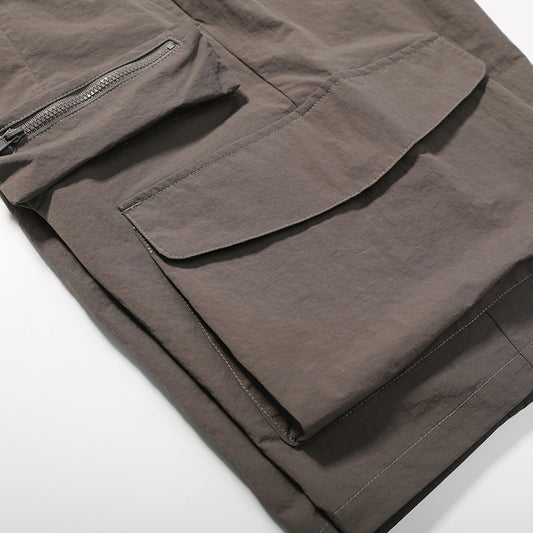 Multi-pocket Straight Casual Loose Zipper Cargo Shorts Men's Five-point Pants - Enfance-Heureuse
