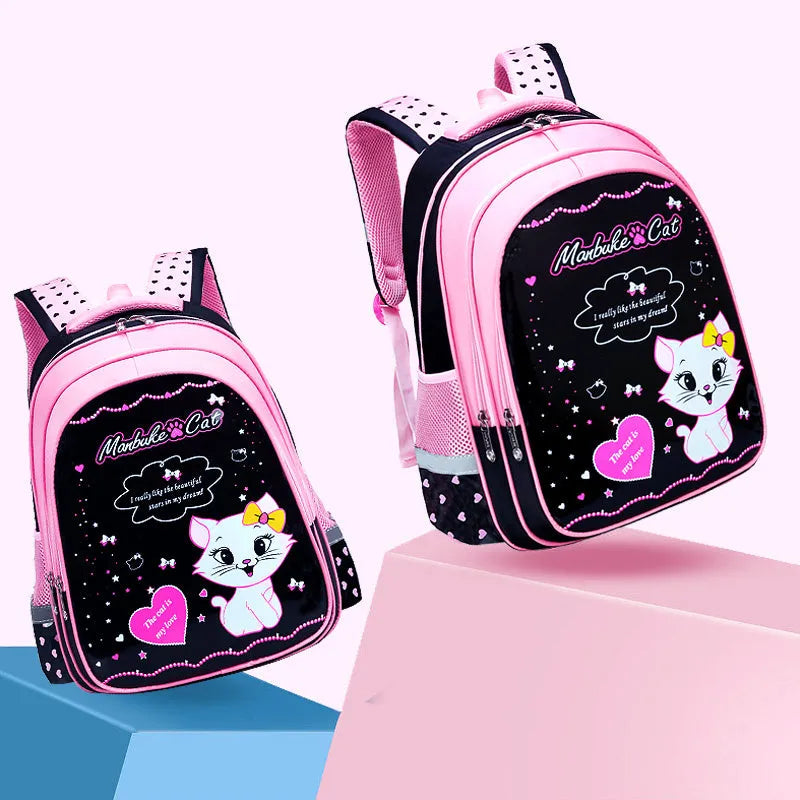 Enfants École Mignon Chat Impression Sac À Dos