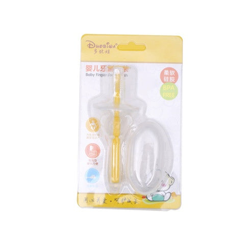 Cepillo de dientes de silicona para bebé, herramienta de entrenamiento para mordedor, masajeador transparente