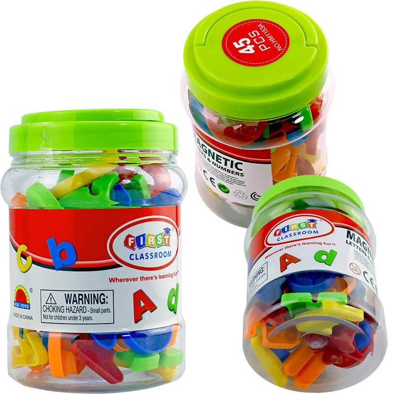 Pegatinas magnéticas para preescolar, juguetes de plástico con números en inglés