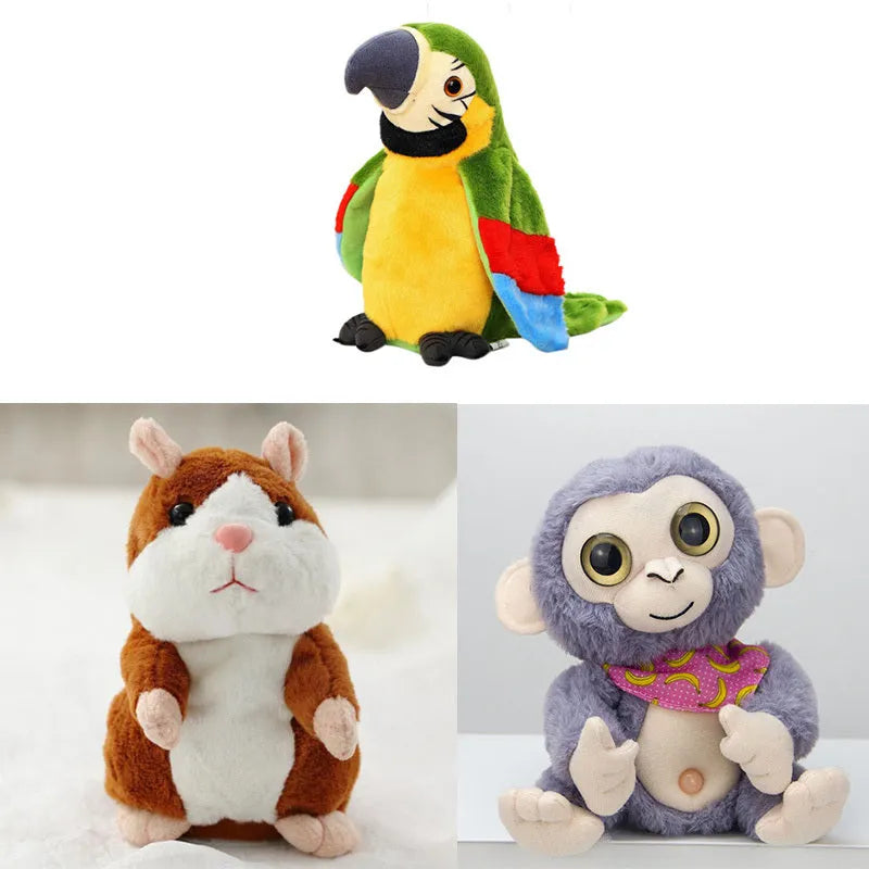 Électrique Parler Perroquet En Peluche Jouet Mignon Parlant Fiche Répète