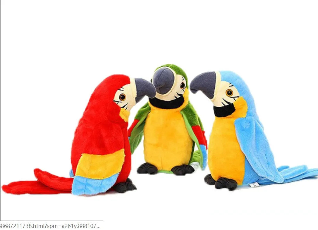 Électrique Parler Perroquet En Peluche Jouet Mignon Parlant Fiche Répète