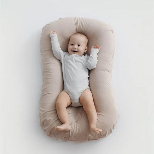 Bébé Nid Lit de bébé Nouveau-Né Bébé Nid Lit Lits D'enfant Infantile Portable Coton Lit Voyage Berceau Coussin - Enfance-Heureuse