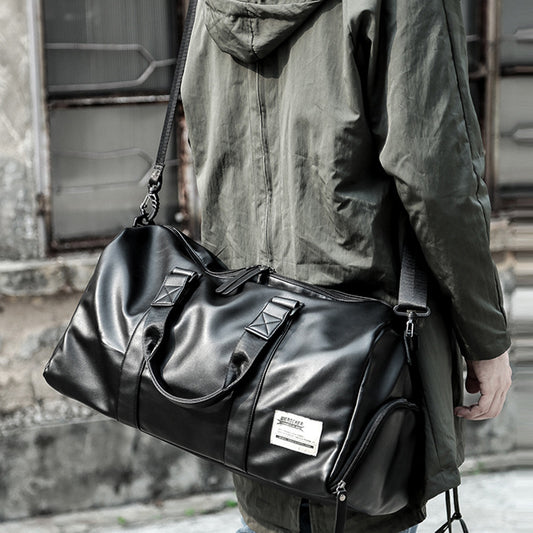 Large Capacity Sports Training Bag PU Waterproof Handbag Gym Bag - Enfance-Heureuse