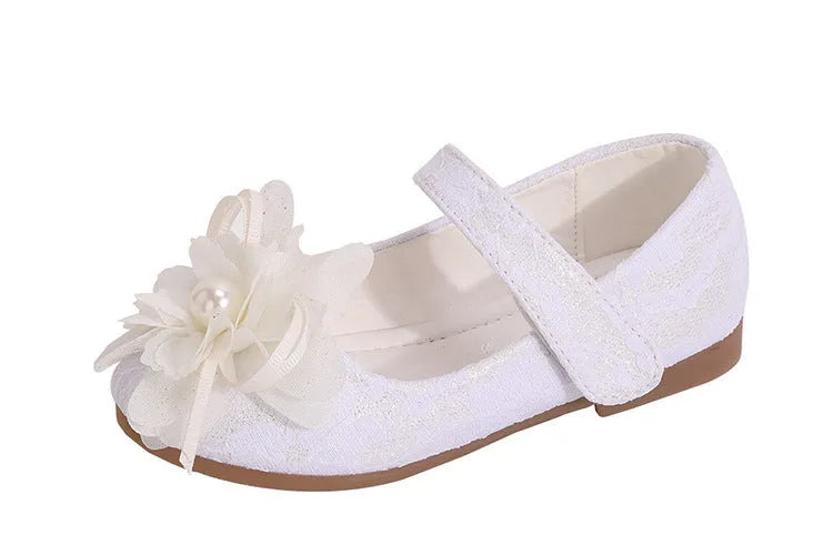 Filles Robe Chaussures Fleur Dentelle Princesse Chaussures