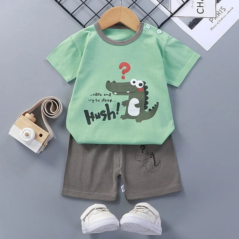 Vêtements d'été pour bébés et jeunes enfants 1-2-3-4-5-6 ans T-shirt Shorts bébé