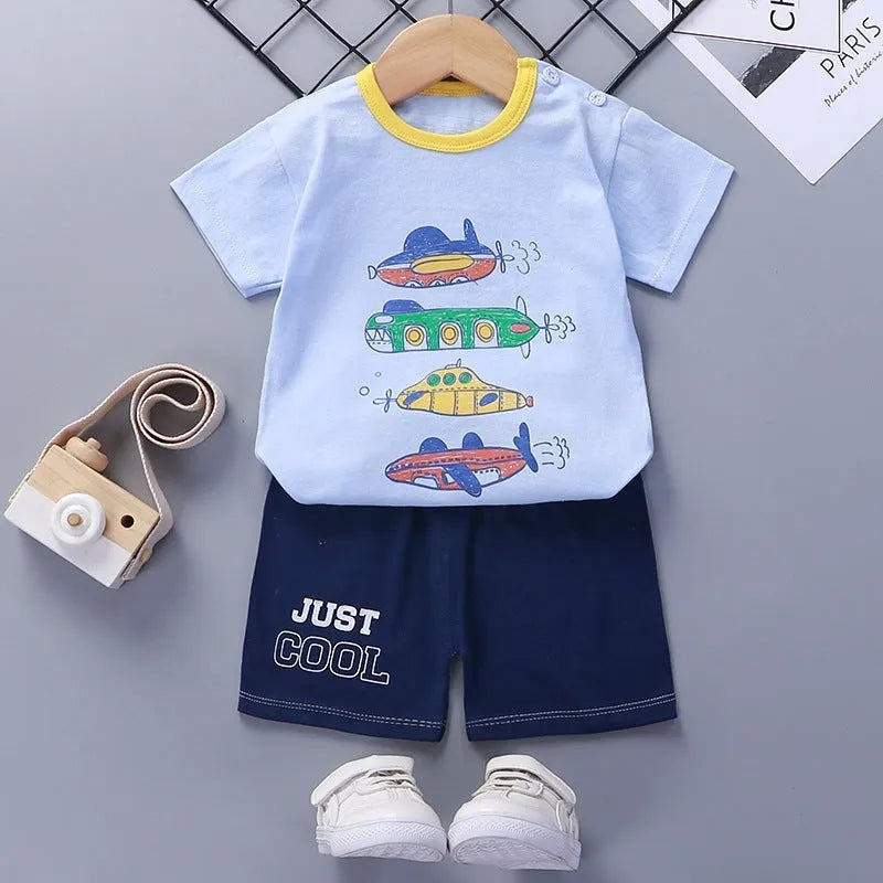 Vêtements d'été pour bébés et jeunes enfants 1-2-3-4-5-6 ans T-shirt Shorts bébé