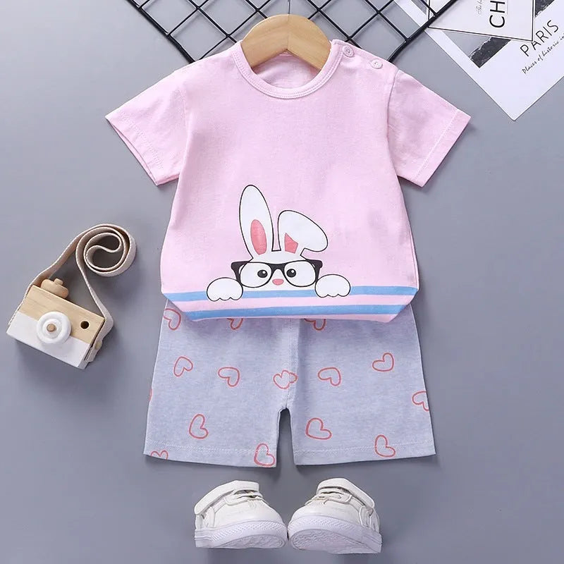 Vêtements d'été pour bébés et jeunes enfants 1-2-3-4-5-6 ans T-shirt Shorts bébé