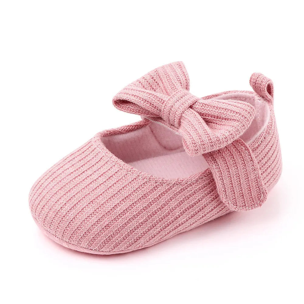 Bowknot De Laine Tricot Bébé Chaussures Mocassins Princesse Chaussures Bébé Chaussures