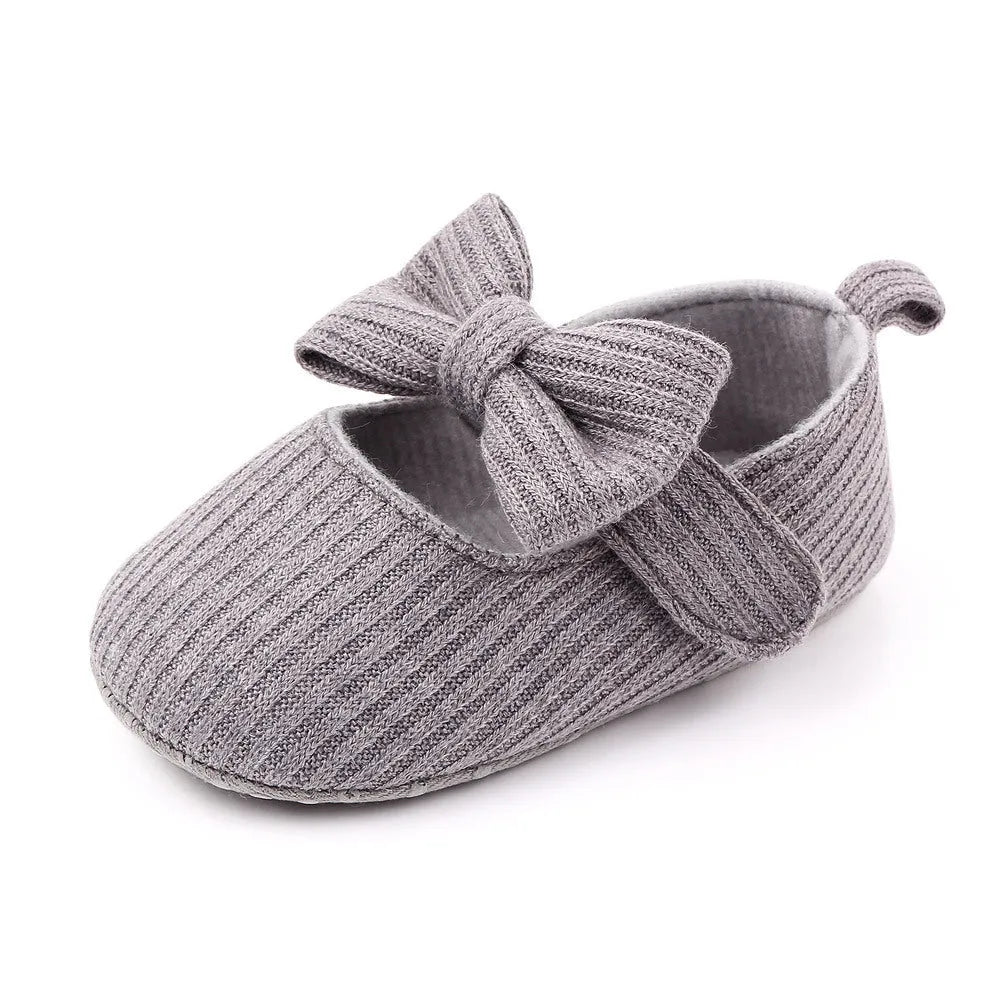 Bowknot De Laine Tricot Bébé Chaussures Mocassins Princesse Chaussures Bébé Chaussures
