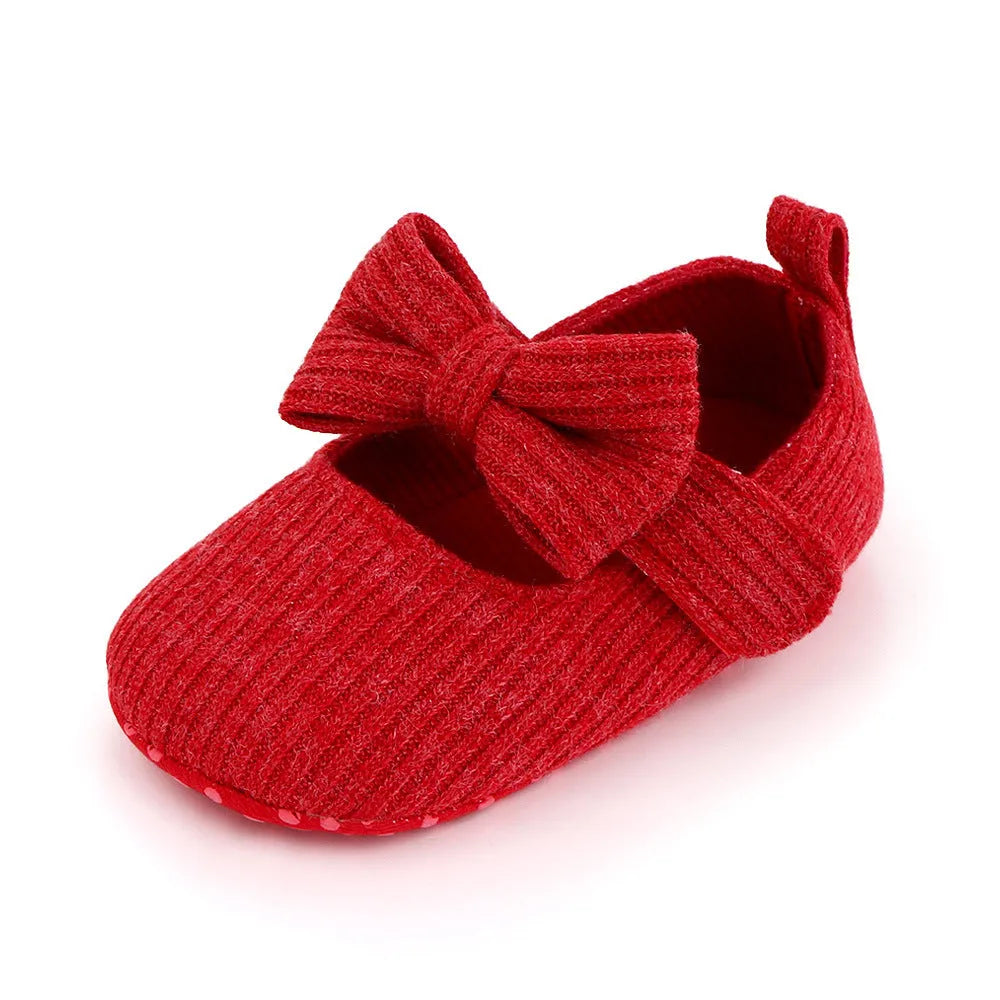Bowknot De Laine Tricot Bébé Chaussures Mocassins Princesse Chaussures Bébé Chaussures