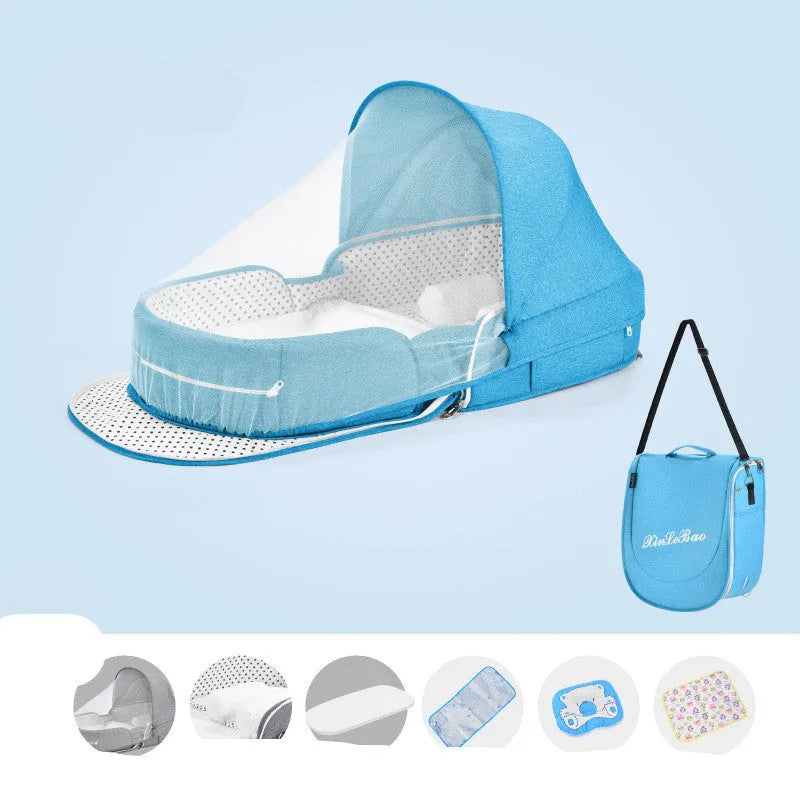 Lit bébé Multifonctionnel Nouveau-Né Pliage Nid Lit Bébé Portable Soleil Protection Moustique Infantile Net Camping Lit Lit Voyage