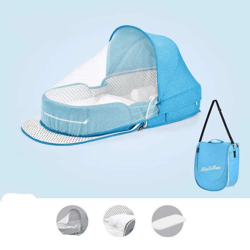 Lit bébé Multifonctionnel Nouveau-Né Pliage Nid Lit Bébé Portable Soleil Protection Moustique Infantile Net Camping Lit Lit Voyage