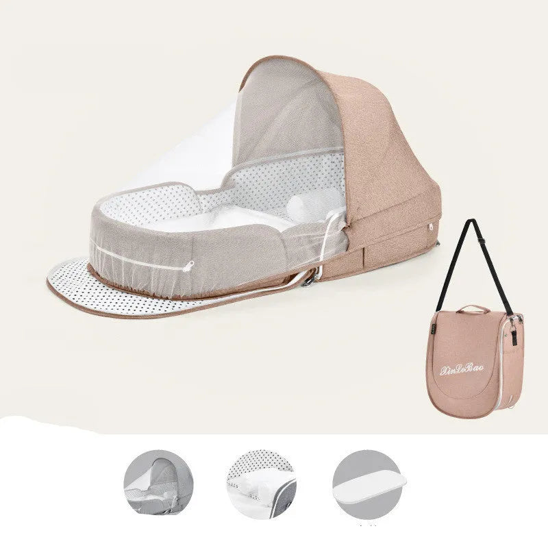 Lit bébé Multifonctionnel Nouveau-Né Pliage Nid Lit Bébé Portable Soleil Protection Moustique Infantile Net Camping Lit Lit Voyage
