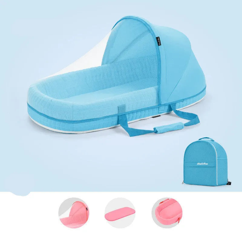 Lit bébé Multifonctionnel Nouveau-Né Pliage Nid Lit Bébé Portable Soleil Protection Moustique Infantile Net Camping Lit Lit Voyage