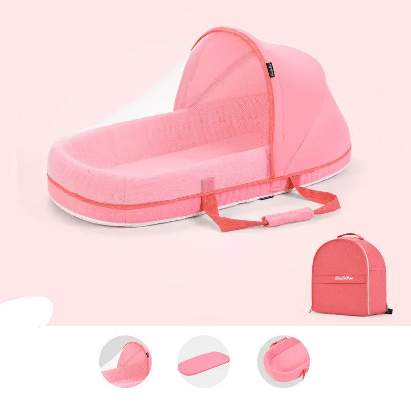 Lit bébé Multifonctionnel Nouveau-Né Pliage Nid Lit Bébé Portable Soleil Protection Moustique Infantile Net Camping Lit Lit Voyage