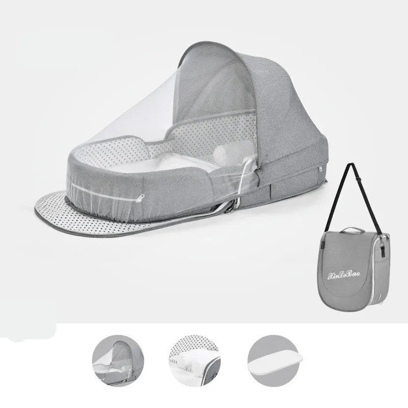 Lit bébé Multifonctionnel Nouveau-Né Pliage Nid Lit Bébé Portable Soleil Protection Moustique Infantile Net Camping Lit Lit Voyage