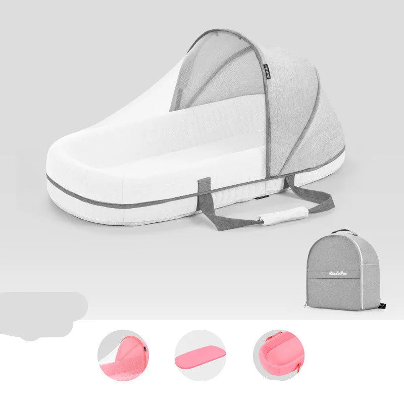 Lit bébé Multifonctionnel Nouveau-Né Pliage Nid Lit Bébé Portable Soleil Protection Moustique Infantile Net Camping Lit Lit Voyage