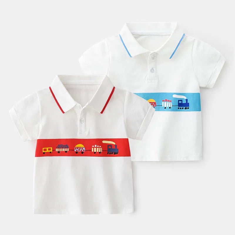 Bande dessinée De Voiture Garçons À Manches Courtes Polo Shirt