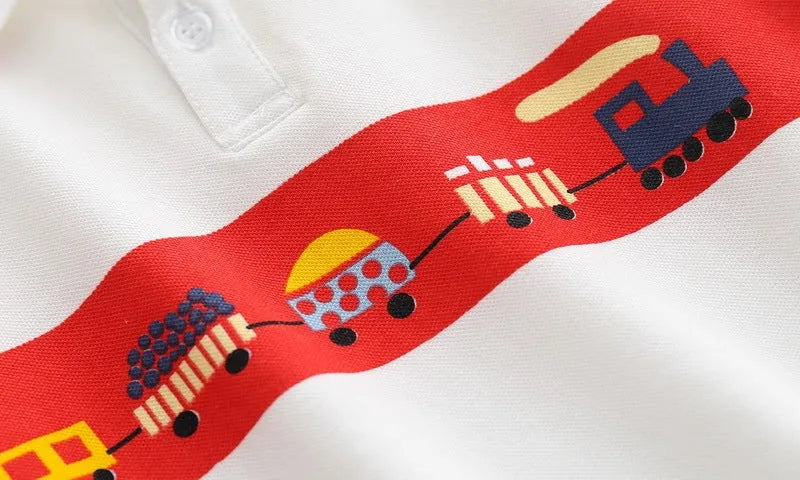 Bande dessinée De Voiture Garçons À Manches Courtes Polo Shirt