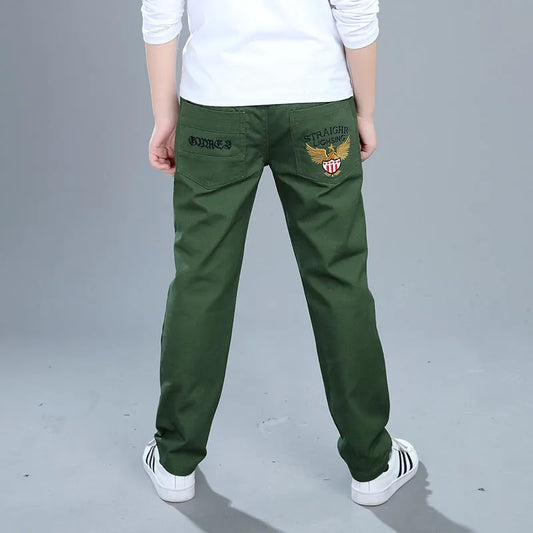 Boys' Casual Pants Spring And Autumn Cotton Trousers - Enfance-Heureuse