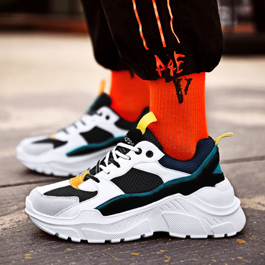 Trendy Shoes Korean Version, One Man And One Woman, All-Match Thick Soles Increase - Enfance-Heureuse
