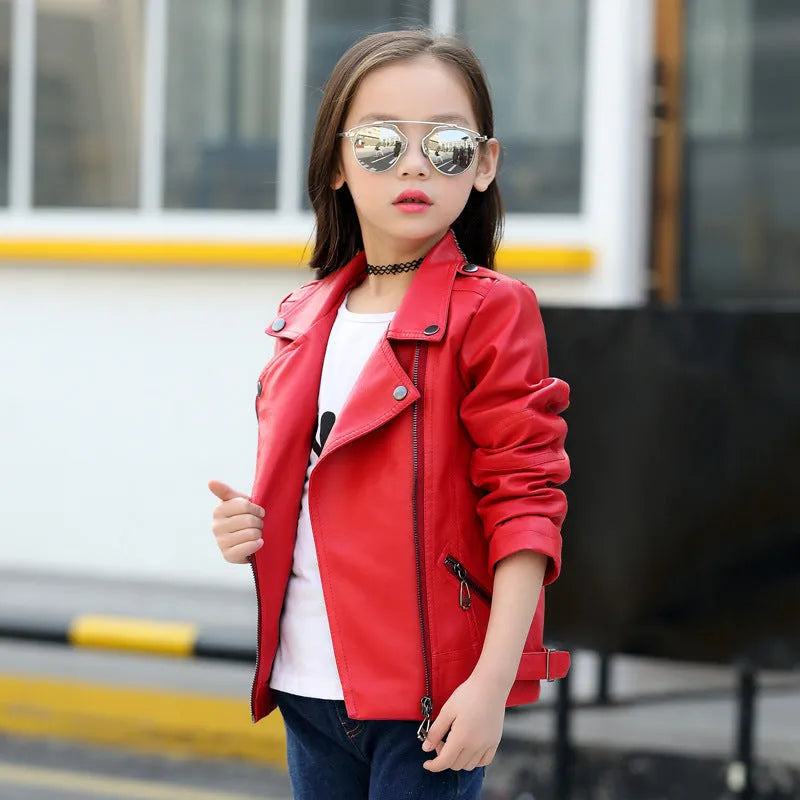 Filles Et Garçons Enfants Coréens En Cuir de Vestes