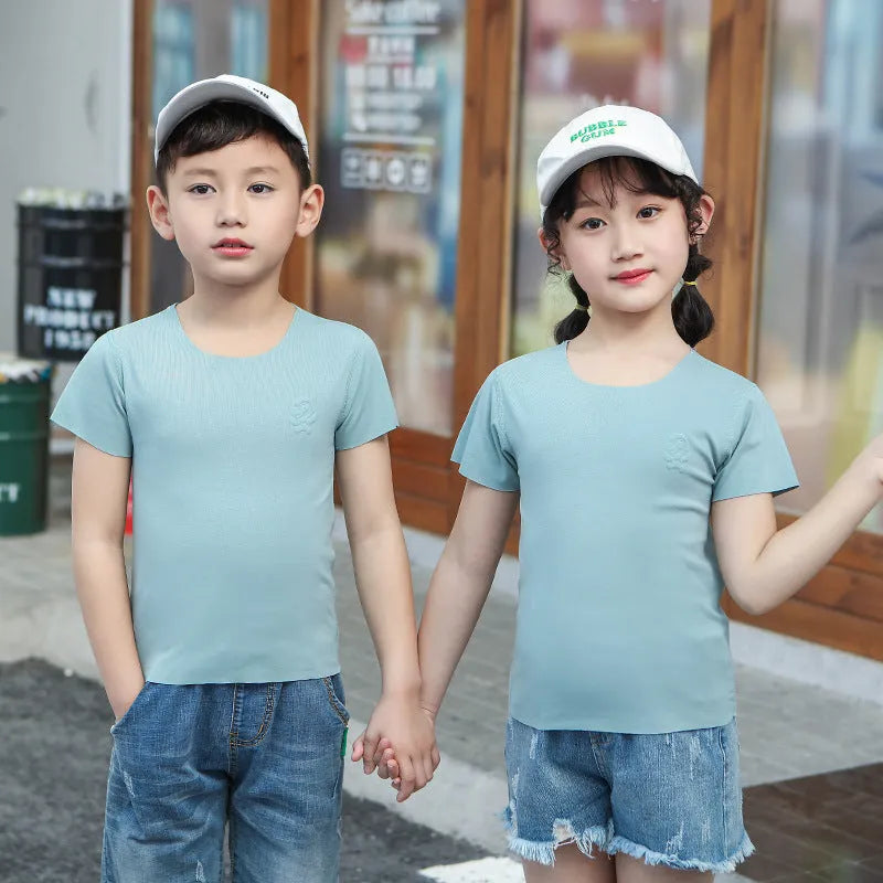 Cartoon Modal Kids Print Short Sleeve