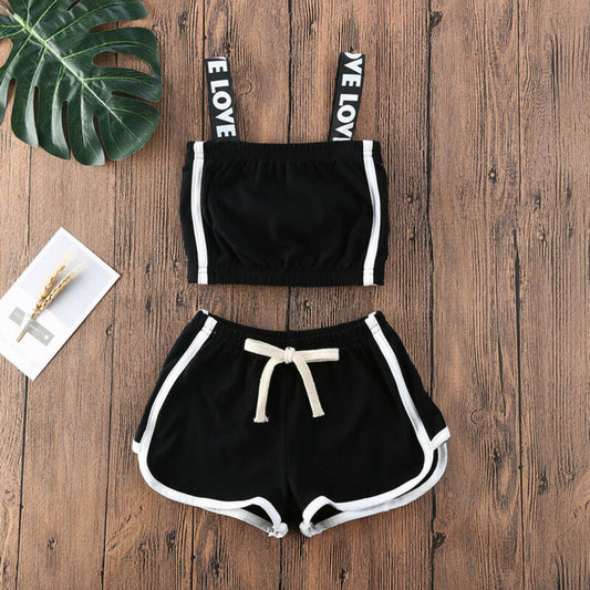 Baby Girl Children's Clothing Shirt Shorts - Enfance-Heureuse