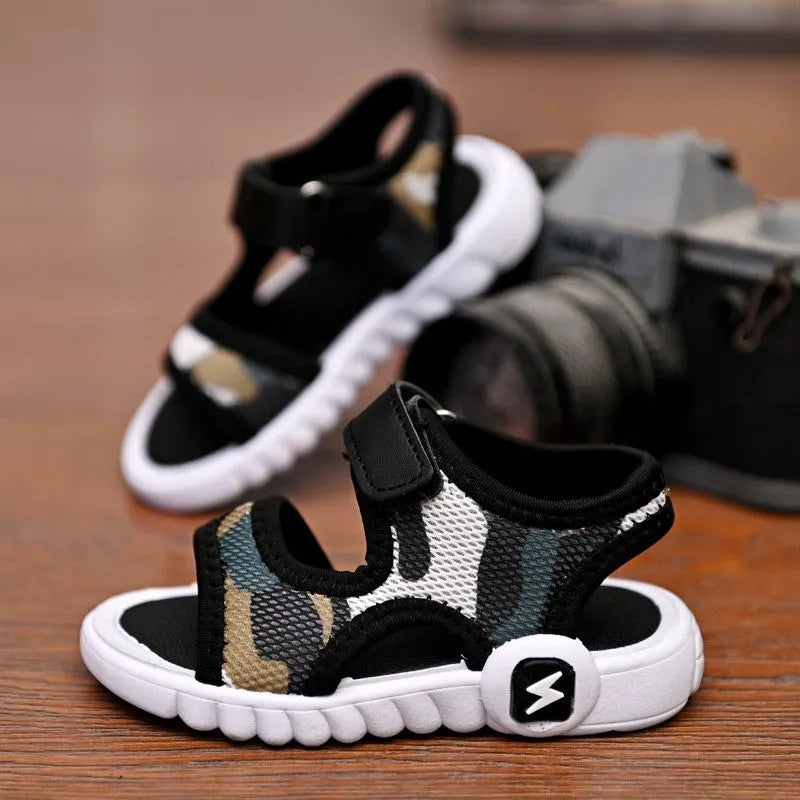 Enfants d'été Chaussures de Mode Léger Doux Plat Garçon Sandales