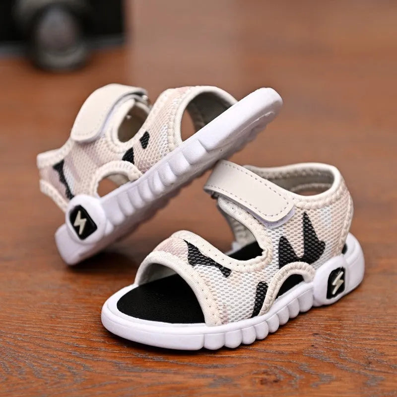 Enfants d'été Chaussures de Mode Léger Doux Plat Garçon Sandales