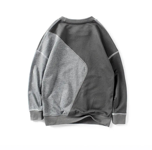 Contrasting stitching pullover boys sweater - Enfance-Heureuse