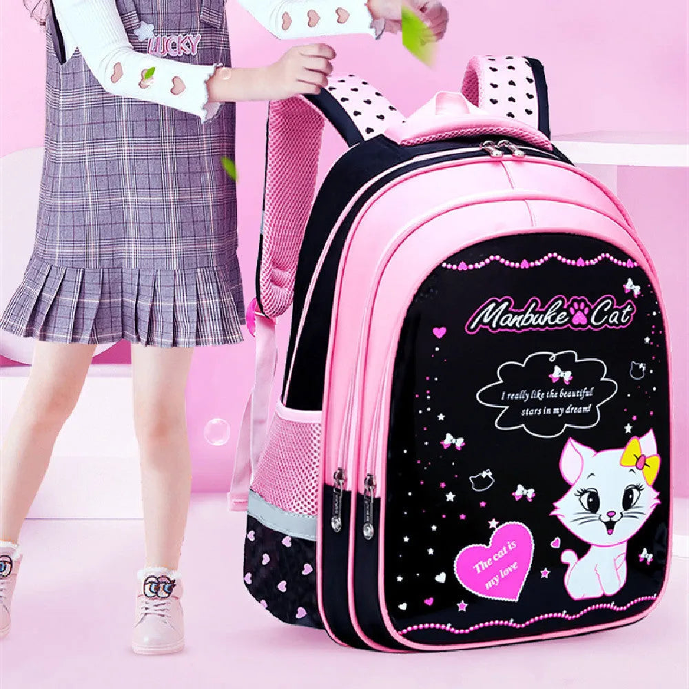 Enfants École Mignon Chat Impression Sac À Dos