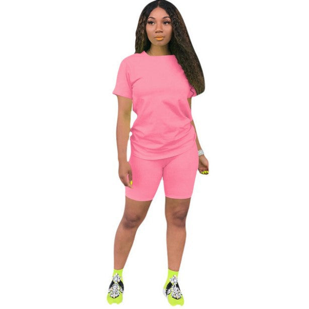Solid Color Sports Suit Casual Two-piece Suit Women