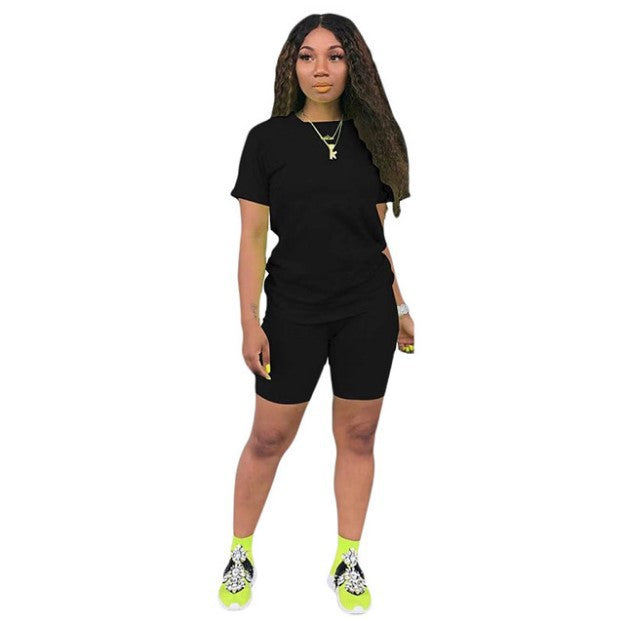 Solid Color Sports Suit Casual Two-piece Suit Women