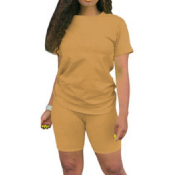 Solid Color Sports Suit Casual Two-piece Suit Women