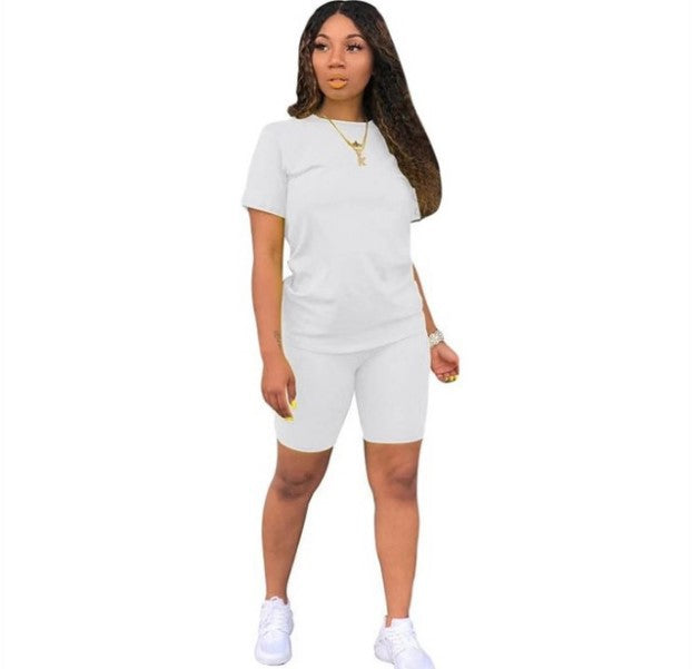 Solid Color Sports Suit Casual Two-piece Suit Women