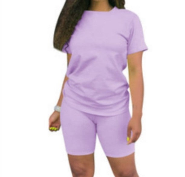 Solid Color Sports Suit Casual Two-piece Suit Women