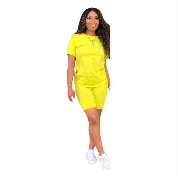 Solid Color Sports Suit Casual Two-piece Suit Women