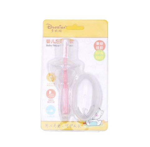 Cepillo de dientes de silicona para bebé, herramienta de entrenamiento para mordedor, masajeador transparente