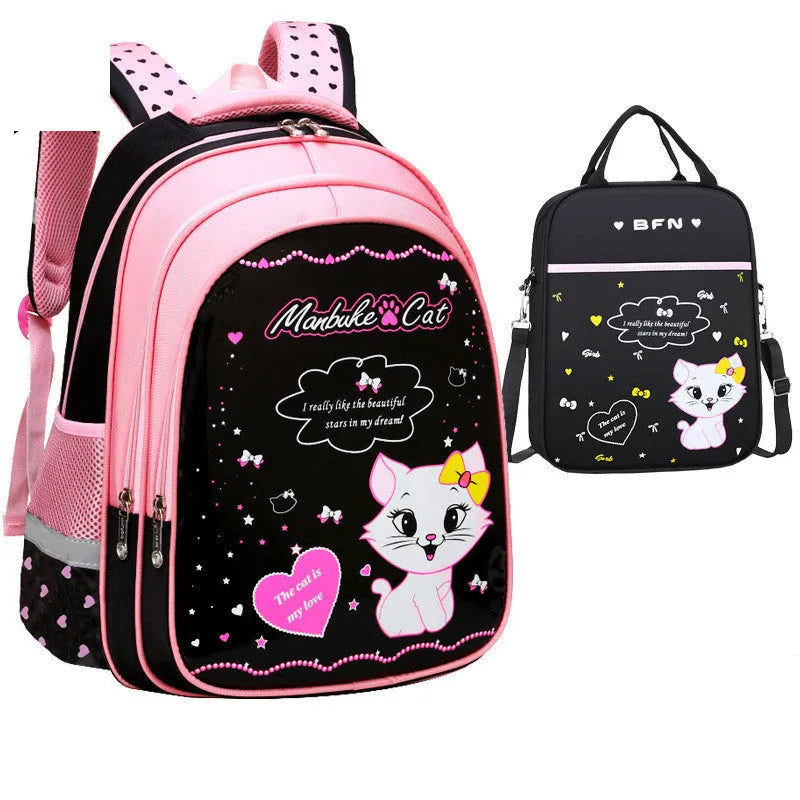Enfants École Mignon Chat Impression Sac À Dos
