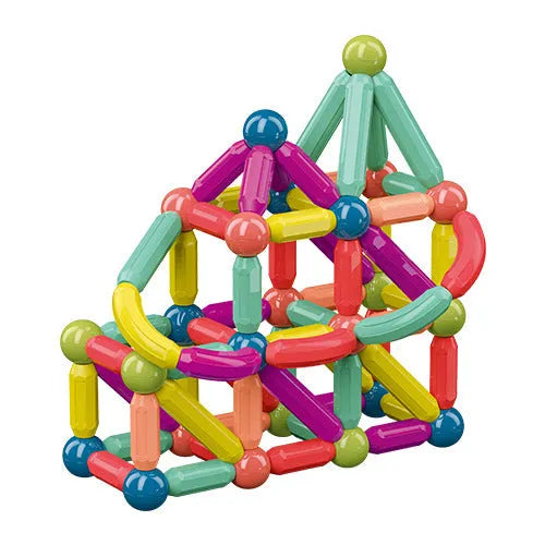 Juego de bloques de construcción de palo magnético, juego de imanes para niños, imanes para niños, bloques de juguete magnéticos
