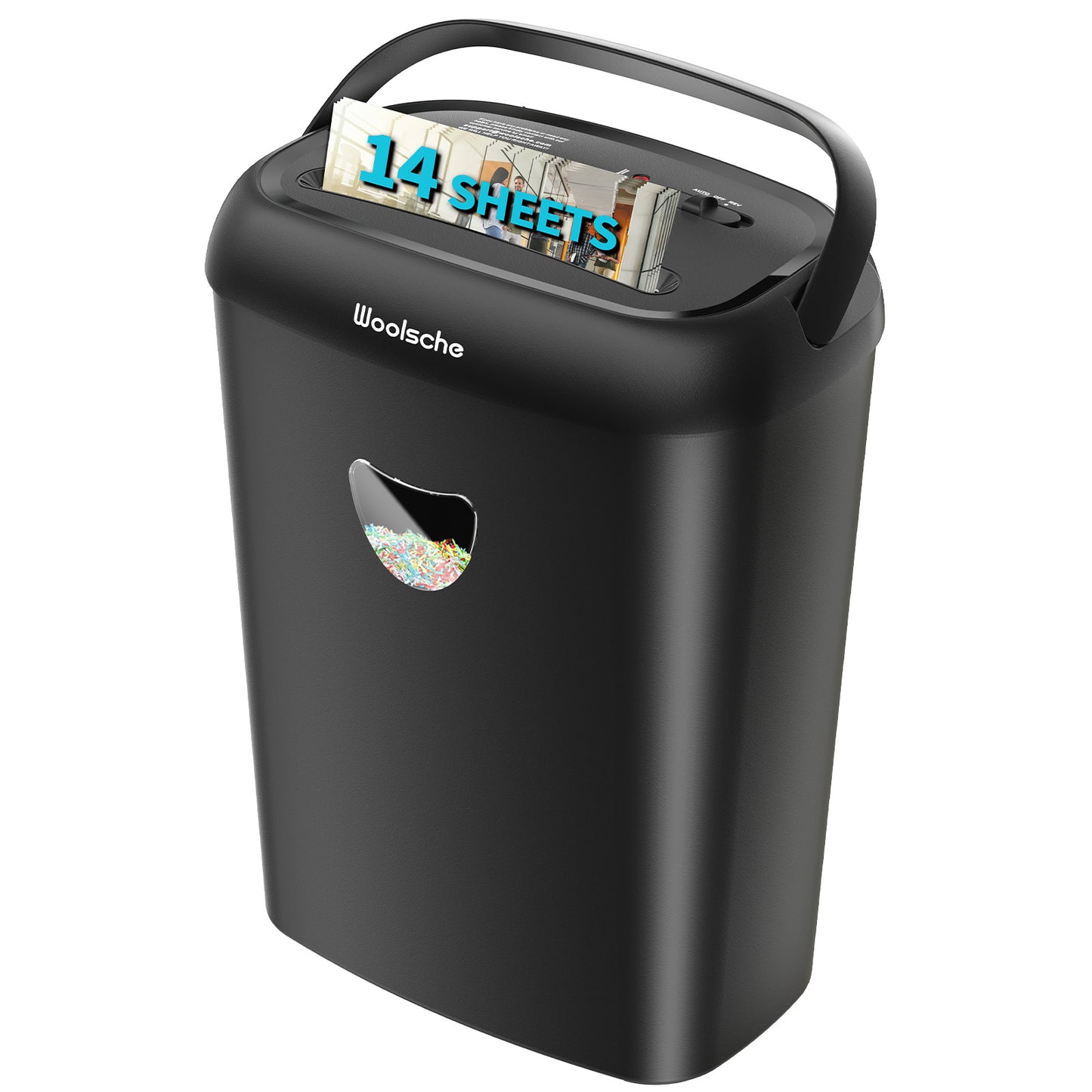 Paper Shredder, 14-Sheet Cross-Cut, 6.6 Gallon Wastebasket, P-4 Security Level, 3 Modes Design - Jam-Proof Heavy-Duty Shredder For Home And Office, FBA Shipping