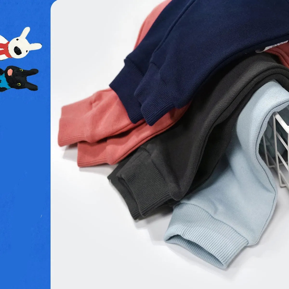 Solide Couleur Haute-taille Pour Garçons Et Filles Occasionnels Pantalon