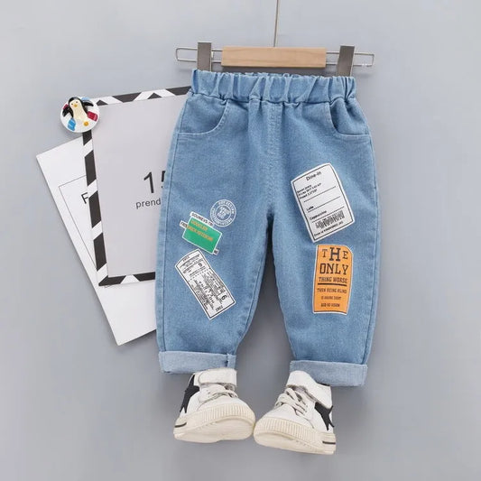 Autumn new children's jeans - Enfance-Heureuse