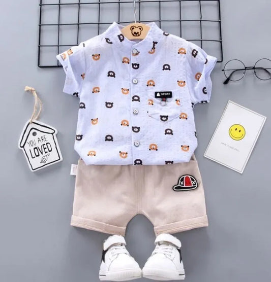 Boys' short sleeve suit - Enfance-Heureuse