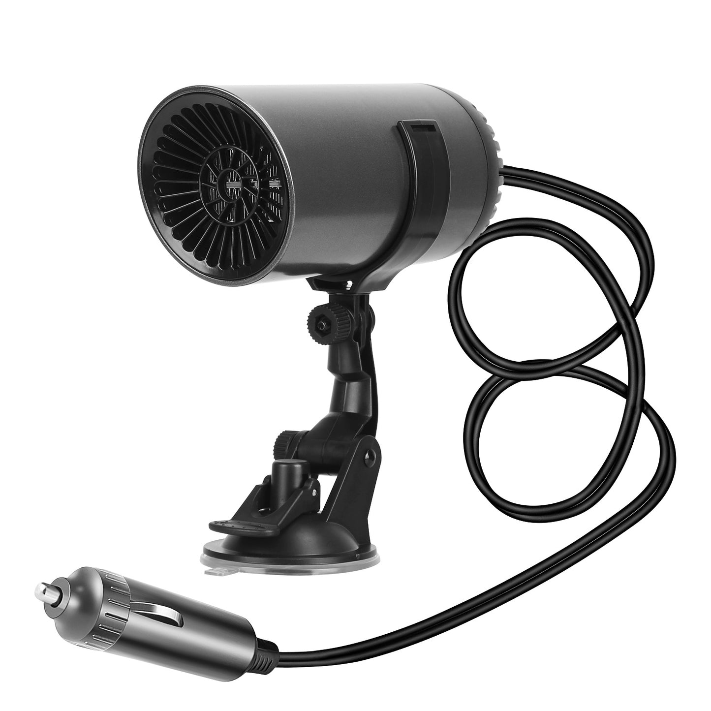 1Pc 12V 150W Portable Car Heater 2 In 1 Heating Cooling Fan Rotatable Demister Defroster With 4.92ft Cord