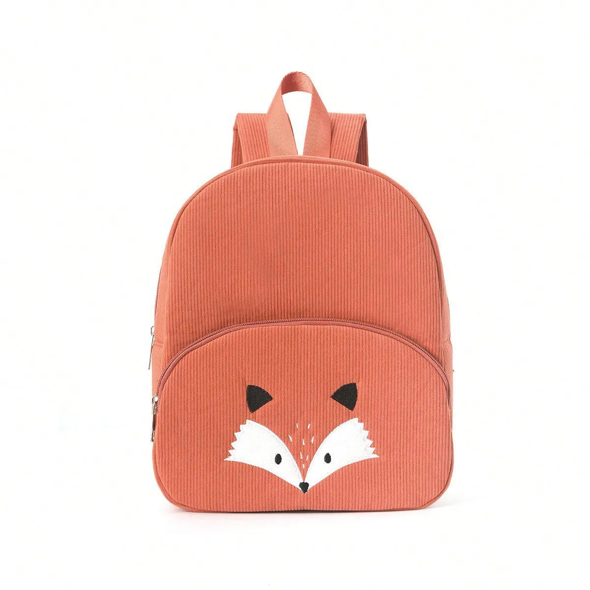 Embroidered Cute Bear Backpack Corduroy